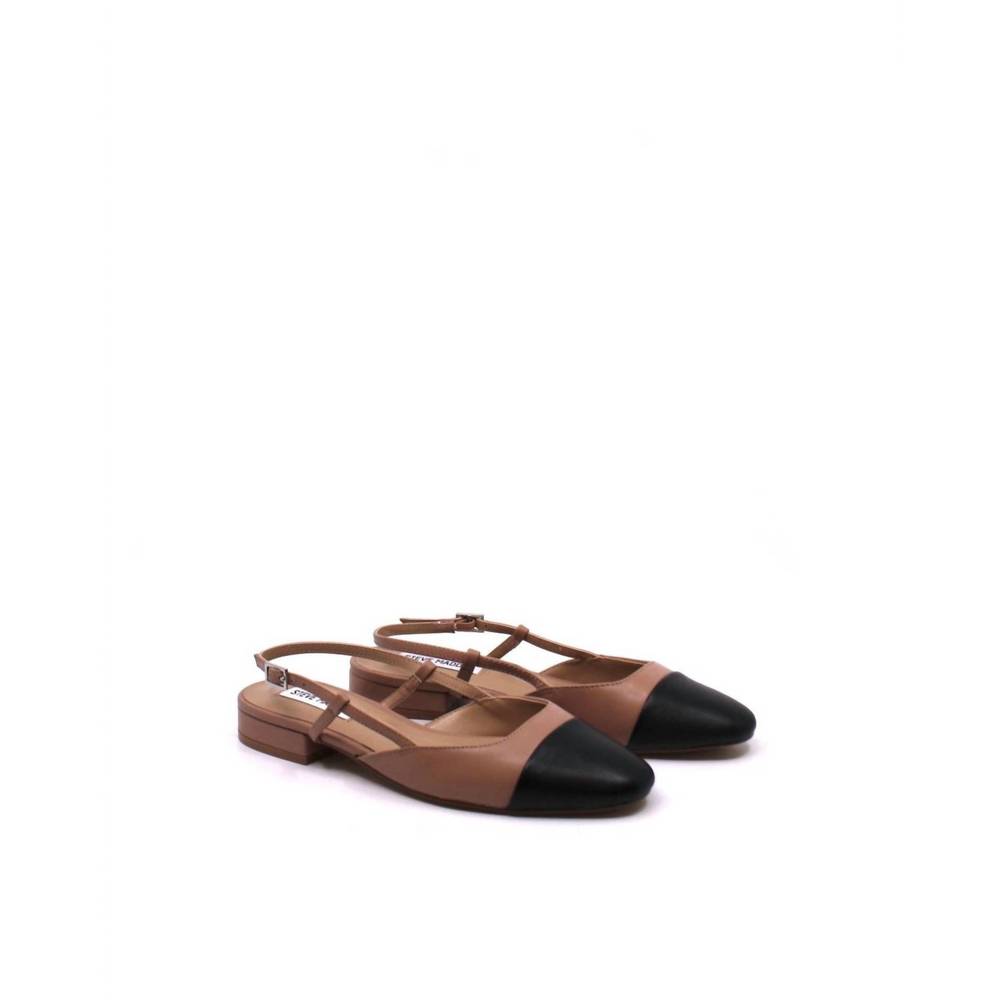 Steve Madden Brown and Black Two-Tone Slingback Flats